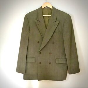 Vintage Valentino 100% Wool Double Breasted Blazer Size 40R